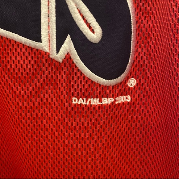 Vintage Angels Red 2003 Baseball Embroidery Buttoned Jersey Size Large - Picture 4 of 8